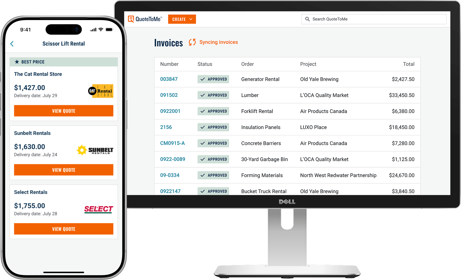 QuoteToMe compare vendor quotes